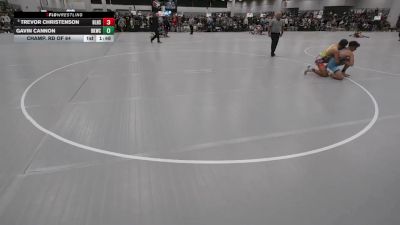 132 lbs Champ. Rd Of 64 - Trevor Christenson, Basehor-Linwood High School Wrestling vs Gavin Cannon, Bad Karma Wrestling Club