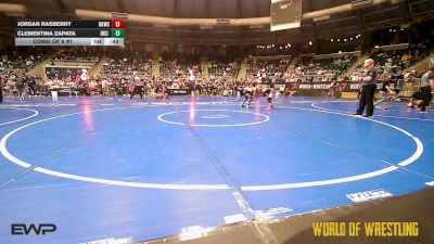 88 lbs Consi Of 8 #1 - Jordan Rasberry, Henryetta Knights Wrestling Club vs Clementina Zapata, OKC Saints Wrestling