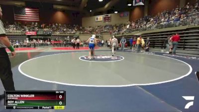 2A 120 lbs Champ. Round 1 - Colton Winkler, Duchesne vs Roy Allen, Parowan