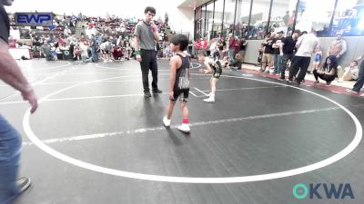 49 lbs Round Of 16 - Juaquin Sanchez-Luevano, OKC Saints Wrestling vs Rawley Wolf, Wolfpak Wrestling