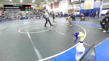 132 lbs Cons. Round 2 - Nicholas Mendez, Rubidoux vs Aiden Rios-Ramirez, Nogales
