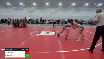 110 lbs Quarterfinal - Jacob Lamaide, Pittsburgh vs Brock Adams, Wrightsville