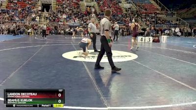 127 lbs Champ. Round 1 - Landon Decoteau, Grand Forks Central vs Seamus Kuklok, Bismarck Century