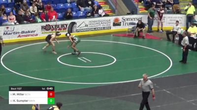 157 lbs Consi Of 32 #1 - Mathis Miller, Bethel Park vs Kymani Sumpter, Waynesburg