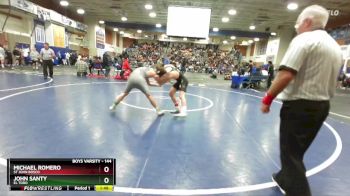 144 lbs Champ. Round 3 - Michael Romero, St John Bosco vs John Santy, El Toro