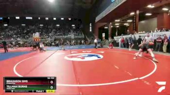 3A-132 lbs Cons. Semi - Tillman Burns, Worland vs Braunson Sims, Evanston