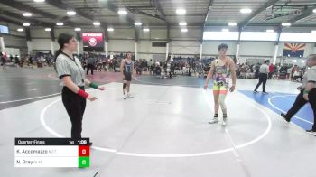 156 lbs Quarterfinal - Keegan Accomazzo, No Team vs Noah Gray, Olathe