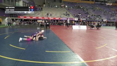 110 lbs 2nd Wrestleback (16 Team) - Mia Brown, Schreiner University vs Abby Duke, Elmira College