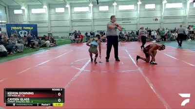 120 lbs Round 3 (8 Team) - Cayden Glass, Combat Athletics Red vs Kemon Downing, Tar River WC