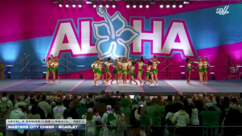 Masters City Cheer - Scarlet [2025 L3 Senior - D2 - Small Day 1] 2025 Aloha Gatlinburg Showdown