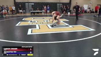 138 lbs 5th Place Match - Carson Crigger, Iowa vs Remington Fry, Iowa