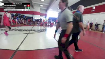 Boys 177 lbs Champ. Round 1 - David Benson, Yreka Boys vs Carter Fales, East Nicolaus Boys