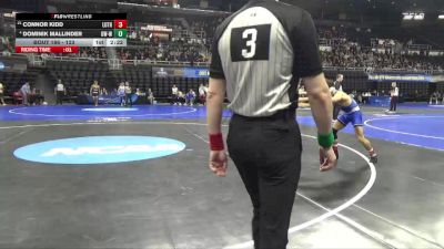 133 lbs Quarterfinal - Connor Kidd, Luther vs Dominik Mallinder, Wis.-Whitewater