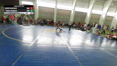 63 lbs Quarterfinal - Aiden Sanchez, Sanderson Wrestling Academy vs Ezra Heredia, Agon Academy Wrestling