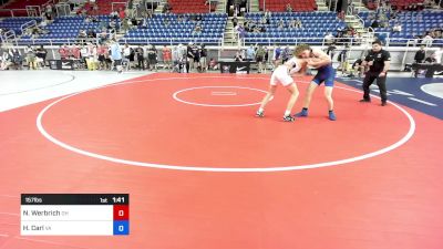 157 lbs Cons 64 #2 - Nick Werbrich, OH vs Hayden Carl, VA