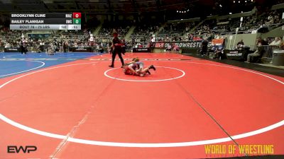 75 lbs Consi Of 8 #2 - Brooklynn Cline, Maize Wrestling Club vs Bailey Flanigan, Bulls