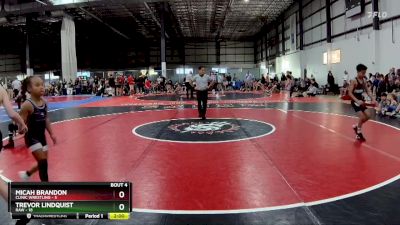 70 lbs Round 2 (6 Team) - Trevor Lindquist, RAW vs Micah Brandon, CLINIC WRESTLING