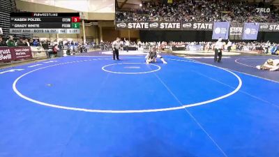 Boys 1A 157 lbs Quarterfinal - Kasen Polzel, Stevenson vs Grady White, East Jefferson