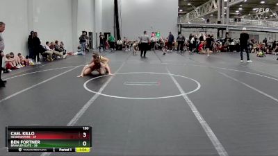 130 lbs Semis (4 Team) - Cael Killo, Headhunters vs Ben Fortner, Brawler Elite