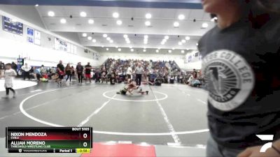 49 lbs Round 2 - Alijah Moreno, Threshold Wrestling Club vs Nixon Mendoza, Cvbjj