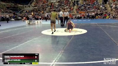 148 lbs Champ. Round 1 - Paige Baumgartner, Bismarck vs Isabelle Naklen, Fargo