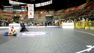 Cadet Boys Lower - 126 lbs Cons. Round 2 - Jaxon Celaya, Reedley High School Wrestling vs Caleb Smith, Frontier High School Wrestling