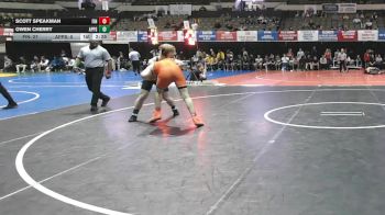 165 lbs Champ Round 1 (16 Team) - Scott Speakman, Findlay University vs Owen Cherry, Apprentice School