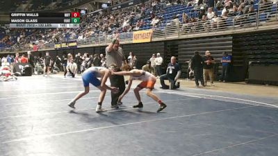 132 lbs Round Of 16 - Griffin Walls, Mifflinburg vs Mason Glass, Fort LeBoeuf