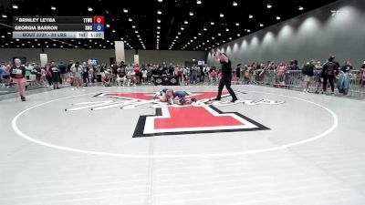 81 lbs Champ. Round 2 - Brinley Leyba, Team Tulsa Wrestling Club vs Georgia Barron, Spartan Mat Club