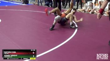 4A 138 lbs Champ. Round 1 - Dayven Cuba, Abilene vs Kohen Wright, Independence