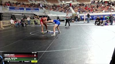 D4-157 lbs Quarterfinal - Jakob Tafoya, San Manuel Jr. Sr. vs Davin Salt, Monument Valley