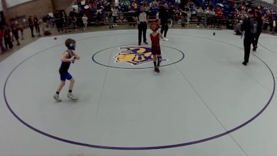 8U Boys - 49 lbs Champ. Round 1 - Jaylon Jester, Midwest Xtreme Wrestling vs Lightning Whiterabbit, Coon Rapids Mat Bandits Wrestling Club