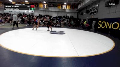 215 lbs Semifinal - Michael Baeza, San Dimas vs Edwin Hopkins, Westminster