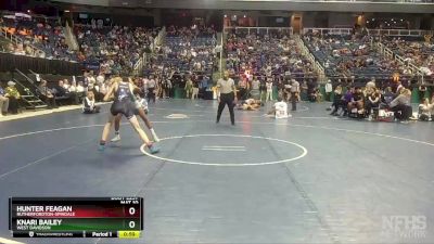 2A 126 lbs Cons. Round 2 - Hunter Feagan, Rutherfordton-Spindale vs Knari Bailey, West Davidson