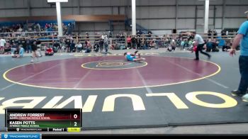 100 lbs Champ. Round 2 - Kasen Potts, Syringa Middle School vs Andrew Forrest, Nampa Christian Middle School