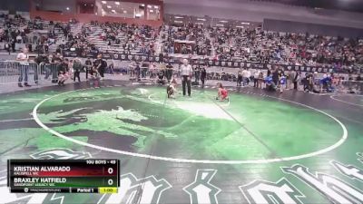 49 lbs Cons. Semi - Kristian Alvarado, Kalispell WC vs Braxley Hatfield, Sandpoint Legacy WC