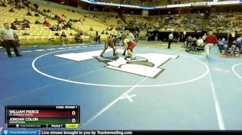 215 Class 3 lbs Cons. Round 1 - William Pierce, Ft. Zumwalt South vs Jordan Colon, Winnetonka