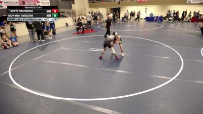 12U GIRLS - 102 lbs Cons. Round 2 - Betty Erickson, Minnesota vs Monyka Tweeton, Minnesota