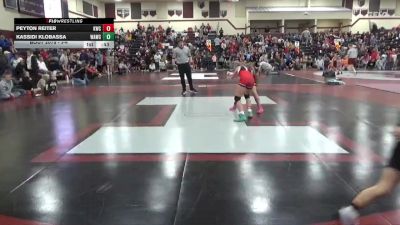 J-4 lbs Round 3 - Peyton Reiter, Knights Wrestling Club vs Kassidi Klobassa, Waverly Area Wrestling Club