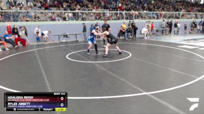 132 lbs Round 3 - Rylee Abbett, Chugach Eagles Wrestling Club vs Adalgisa Reigh, Dillingham Wolverine Wrestling Club