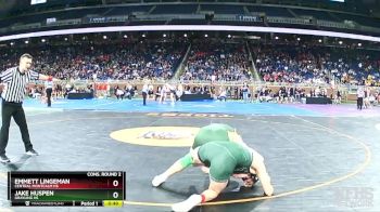 D3-190 lbs Cons. Round 2 - Jake Huspen, Grayling HS vs Emmett Lingeman, Central Montcalm HS