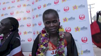 Brigid Kosgei after winning the Honolulu Marathon