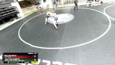 132 lbs Champ. Round 3 - Treyton Sheets, Frontier High School Wrestling vs Ray Pacheco, California