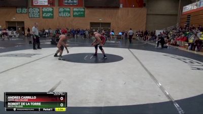 184 lbs Cons. Round 1 - Robert De La Torre, Delta College vs Andres Carrillo, Santa Ana College