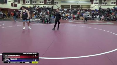 J-7 lbs Round 2 - Jack Rheingans, Dubuque Wrestling Club vs Evan Franke, Pack 732