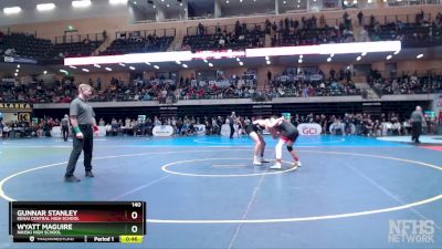 140 lbs Cons. Round 2 - Wyatt Maguire, Nikiski High School vs Gunnar Stanley, Kenai Central High School