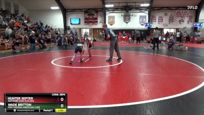 Cons. Semi - Hunter Septer, Southern Iowa Outlaws vs Wade Britton, Fort Madison Wrestling Club