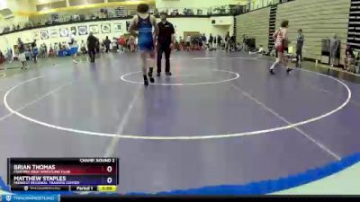 145 lbs Champ. Round 2 - Brian Thomas, Fighting Irish Wrestling Club vs Matthew Staples, Midwest Regional Training Center