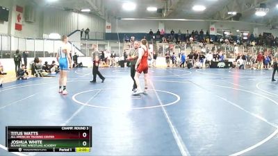 125 lbs Champ. Round 3 - Titus Watts, All American Training Center vs Joshua White, Roundtree Wrestling Academy