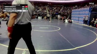 3A 157 lbs Quarterfinal - Emmanuel Ortiz, Kings Mountain High School vs Deion Marshall, Dudley